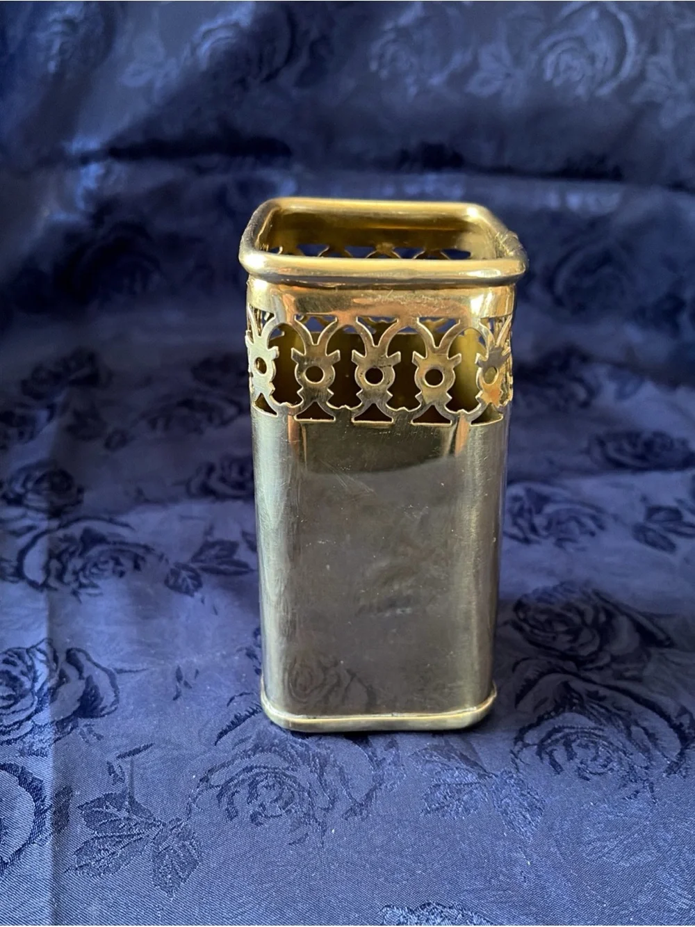 VTG 4.5” Brass Pencil Holder-India